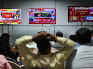 Potret Menanti Hasil Penghitungan Suara Pemilu India Potret Menanti Hasil Penghitungan Suara Pemilu India