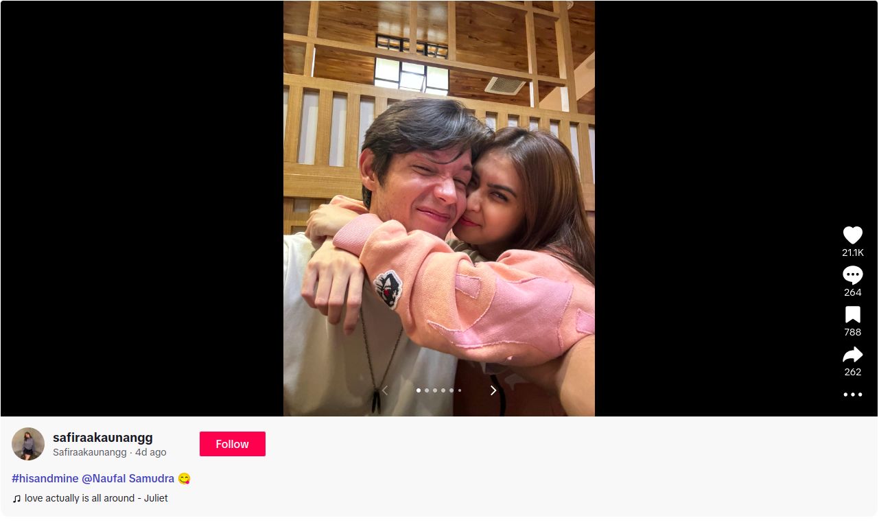 unggahan TikTok Safira Kaunang