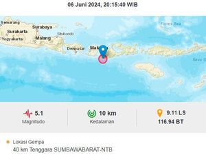 Gempa M 5,1 Guncang Sumbawa Barat, Tiga Wilayah di Bali Ikut Bergoyang Gempa M 5,1 Guncang Sumbawa Barat, Tiga Wilayah di Bali Ikut Bergoyang