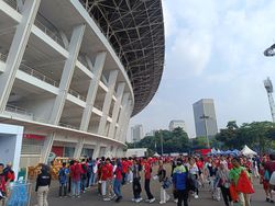 Indonesia Vs Irak: Antrean Suporter Sudah Mengular di GBK