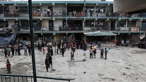 Kondisi Sekolah UNRWA di Gaza Tengah yang Diserang Israel