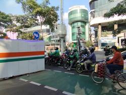 Jalan Cikini Raya Jakpus Macet Imbas Proyek Saluran Air Limbah
