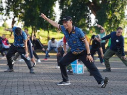 Pegawai Lingkup Pemprov Sulsel Antusias Olahraga Bareng Pj Gubernur