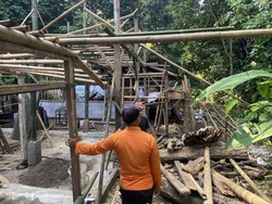 Rumah Warga Ciawi Bogor Rusak Tertimpa Pohon, Sekeluarga Mengungsi