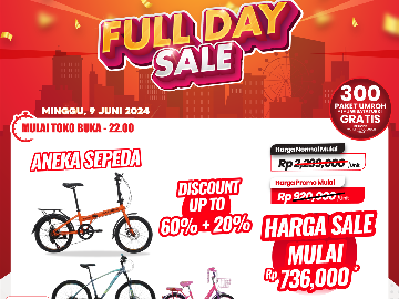 Sayang Anak Pak, Bu, Beli Sepeda di Transmart Full Day Sale Rp 736 Ribu