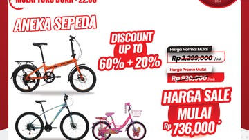 Paling Murah! Beli Sepeda di Transmart Full Day Sale Mulai Rp 700 Ribuan