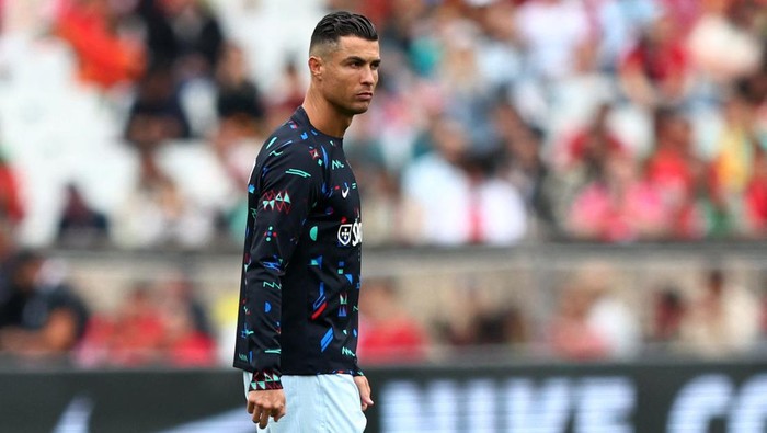 Soccer Football - International Friendly - Portugal v Croatia - Centro Desportivo Nacional do Jamor, Oeiras, Portugal - June 8, 2024 Portugals Cristiano Ronaldo during the warm up before the match REUTERS/Pedro Nunes