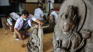 Melihat Konservasi Arca Purbakala Koleksi Museum Ranggawarsita Jateng