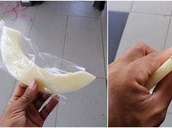 Ngakak! Beli Buah Melon Potong Irisannya Hanya Setebal 1 Cm