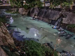 Ini Dugaan Penyebab Air Sungai Simo Gunung Barat Berubah Jadi Hijau Tosca