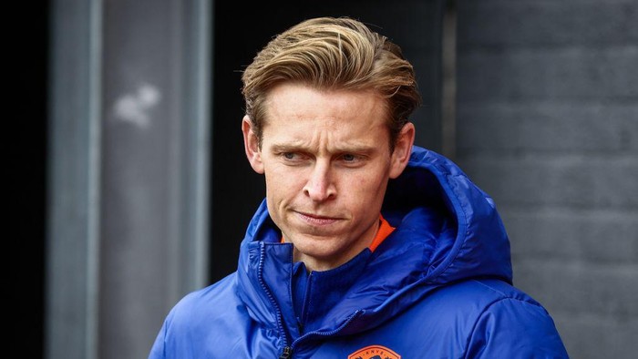 ZEIST - Footballer Frenkie de Jong during a media moment prior to a training session on the KNVB Campus on June 2, 2024 in Zeist, the Netherlands. The Dutch national team is preparing for the European Football Championship in Germany. ANP VINCENT JANNINK (Photo by ANP via Getty Images)