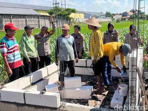 Polres Mojokerto Bangun 2 Sumur Bor Bantu Petani Irigasi Sawah