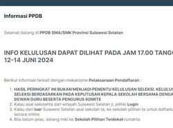 Link dan Cara Lihat Pengumuman PPDB Sulsel 2024 untuk Jalur Zonasi-Afirmasi