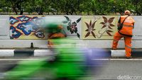 Mural Sambut HUT DKI Hiasi Dinding Underpass Arteri Pondok Indah
