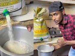 Praktis! Pria Ini Bagikan Tips Bikin Dispenser Beras