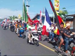 Warga Polman Konvoi Sambut Euro 2024-Kibarkan 24 Bendera Negara Peserta