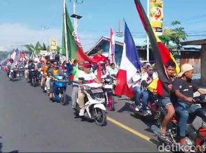 Warga Polman Konvoi Sambut Euro 2024-Kibarkan 24 Bendera Negara Peserta Warga Polman Konvoi Sambut Euro 2024-Kibarkan 24 Bendera Negara Peserta