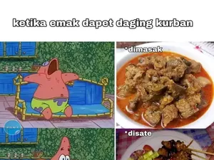 Meme Makanan di Idul Adha, Siap-siap Nyate Daging Kambing