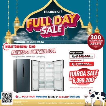 Kulkas Ini Diskon Besar Di Transmart Full Day Sale!