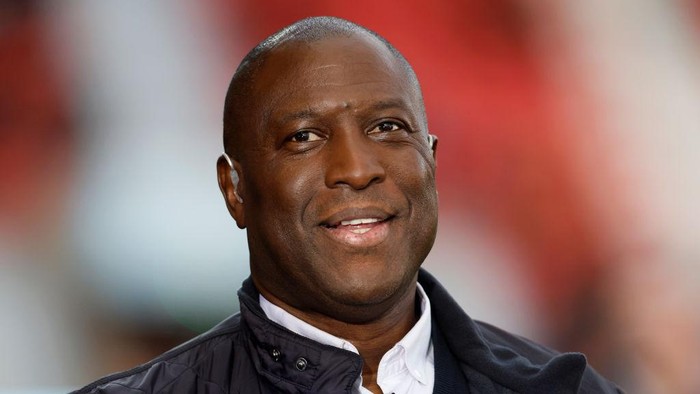 DONCASTER, ENGLAND - AUGUST 30: Kevin Campbell, football co-commentator and pundit working for Sky Sports during the Carabao Cup Second Round match between Doncaster Rovers and Everton FC at The Eco-Power Stadium on August 30, 2023 in Doncaster, United Kingdom. (Photo by Richard Sellers/Sportsphoto/Allstar via Getty Images)