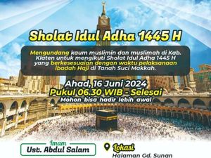 Majelis Taqarraub Ilallah di Klaten Salat Idul Adha Besok Majelis Taqarraub Ilallah di Klaten Salat Idul Adha Besok