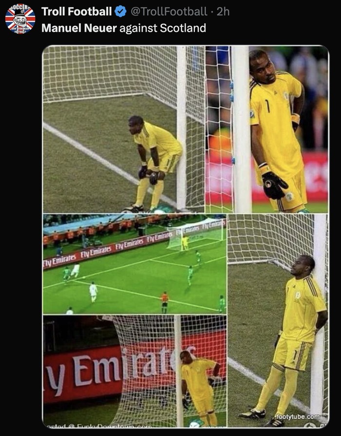 Meme Manuel Neuer Meme Manuel Neuer gabut lawan Skotlandia.
