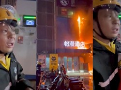 Mau Antar Makanan, Ojol Ini Bingung Temukan Hotel Pelanggannya Kebakaran