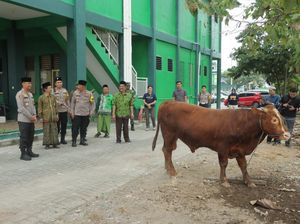 Berbagi Kebahagiaan Idul Adha, Polres Mojokerto Sumbang 29 Hewan Kurban