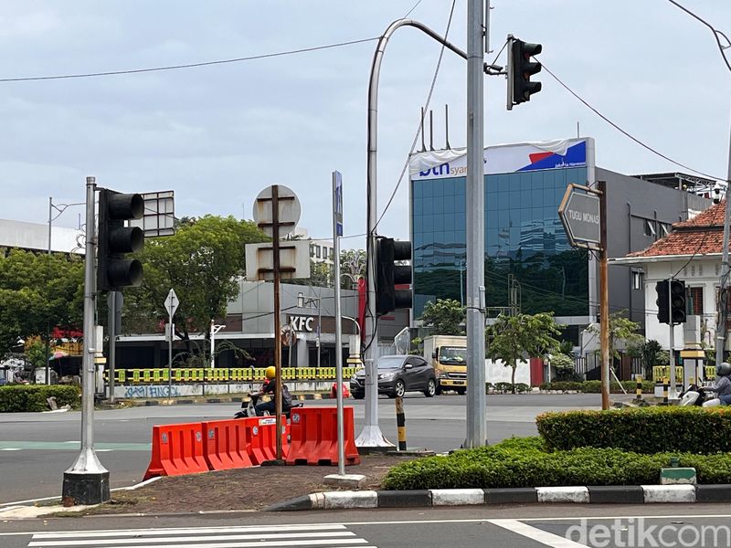 Traffic light di Jalan Veteran, Jakarta Pusat mati
