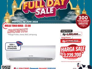 AC Split 1 PK Transmart Full Day Sale Diskon Sampai Rp 1,1 juta