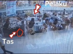Rekaman CCTV Aksi Pencurian Modus Geser Tas di Mal Tebet