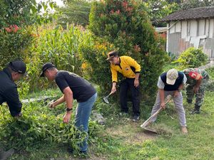 Sinergitas Tiga Pilar Polres Blitar Kota Gelar Olahraga hingga Kerja Bakti