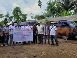 Perusahaan Sawit di Muba Berkurban 14 Sapi, Dibagikan ke Masyarakat Desa