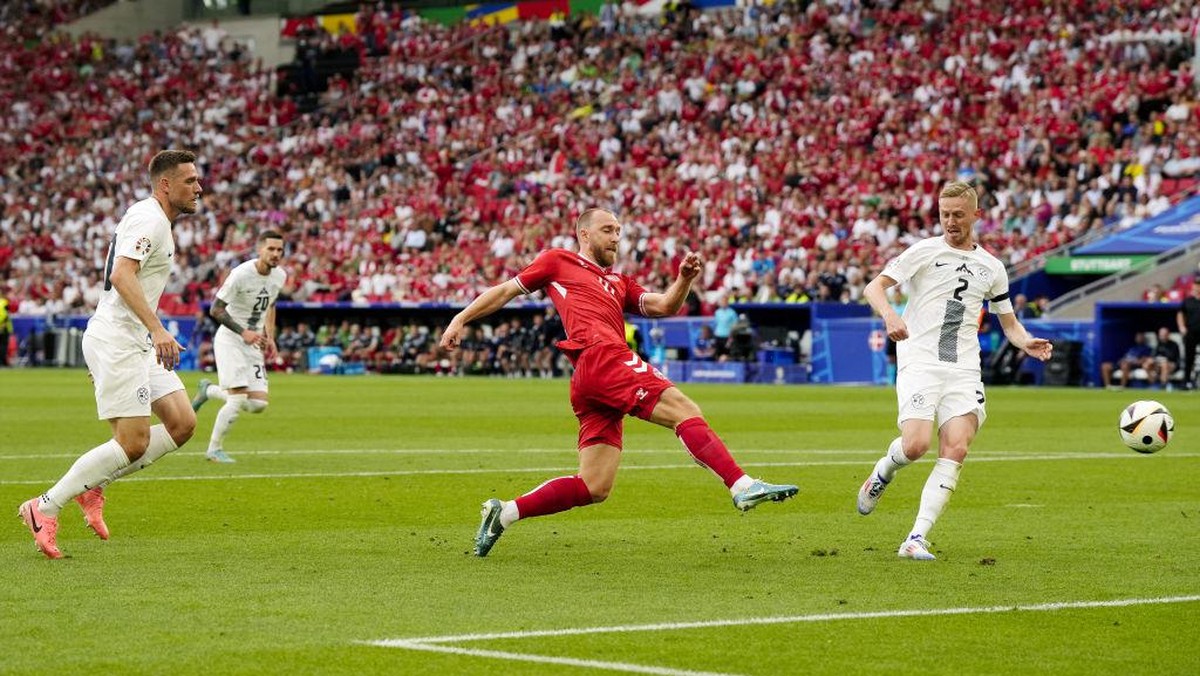 Momen gol Christian Eriksen. (Foto: PA Images via Getty Images/Nick Potts - PA Images)