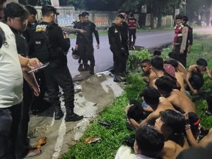 Polisi Amankan 16 Remaja Hendak Tawuran di Siantar, 9 Sajam Disita