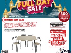 Beli Set Meja Makan Baru di Transmart Full Day Sale, Dijamin Murah Meriah!