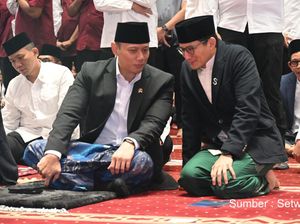Gaya AHY Salat Id di Istiqlal