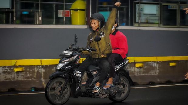 Jambret di CFD Jl Jenderal Sudirman-MH Thamrin, Jakarta, 16 Juni 2024. (Fotografer: Roni Asnan)