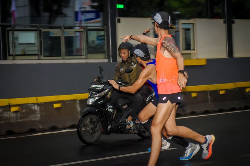 Jambret di CFD Jl Jenderal Sudirman-MH Thamrin, Jakarta, 16 Juni 2024. (Fotografer: Roni Asnan)