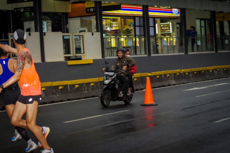 Jambret di CFD Jl Jenderal Sudirman-MH Thamrin, Jakarta, 16 Juni 2024. (Fotografer: Roni Asnan)