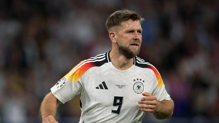 MUNICH, GERMANY - JUNE 14: Niclas Fullkrug of Germany in action during the UEFA EURO 2024 group stage match between Germany and Scotland at Munich Football Arena on June 14, 2024 in Munich, Germany. (Photo by Joe Prior/Visionhaus via Getty Images)