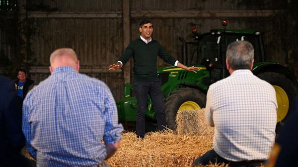 Momen Rishi Sunak Berkampanye di Pertanian