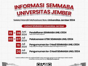 Pendaftaran Seleksi Mandiri UNEJ Buka Hari Ini 19 Juni 2024 Pendaftaran Seleksi Mandiri UNEJ Buka Hari Ini 19 Juni 2024