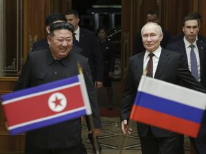 Korut Bantu Rusia Lawan Ukraina, Putin Berterima Kasih ke Kim Jong Un Korut Bantu Rusia Lawan Ukraina, Putin Berterima Kasih ke Kim Jong Un