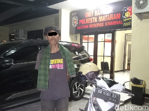 Jukir Nekat Curi Motor di Mataram Mall demi Sabu