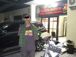 Jukir Nekat Curi Motor di Mataram Mall demi Sabu