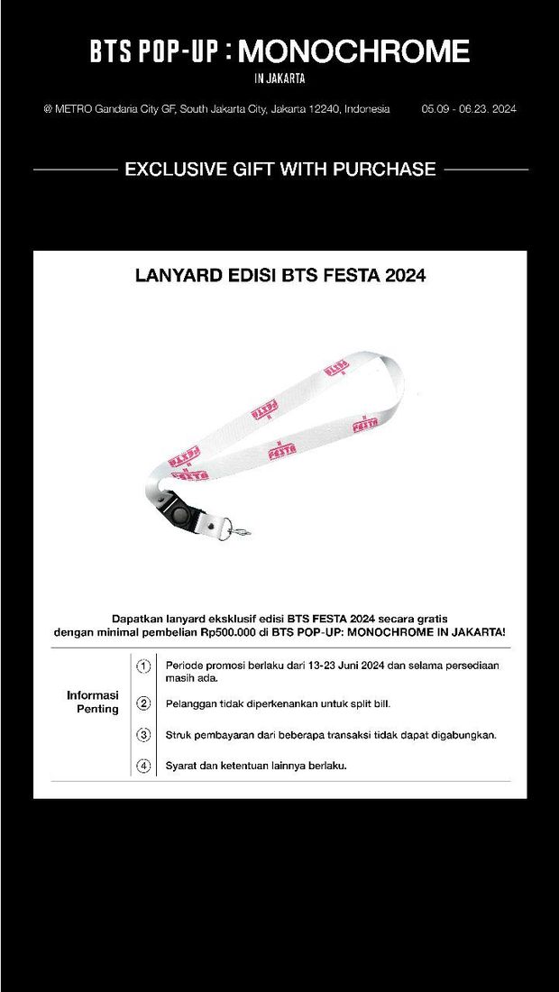 Lanyard edisi BTS Festa 2024