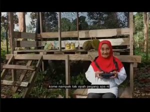 Canggih! Nenek Petani Durian Pakai Drone untuk Pantau Kebunnya