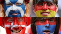 Potret Face Paint Suporter Paling Nyentrik di Euro 2024