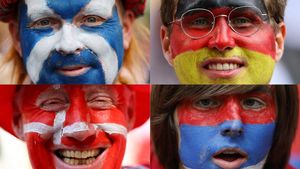 Potret Face Paint Suporter Paling Nyentrik di Euro 2024